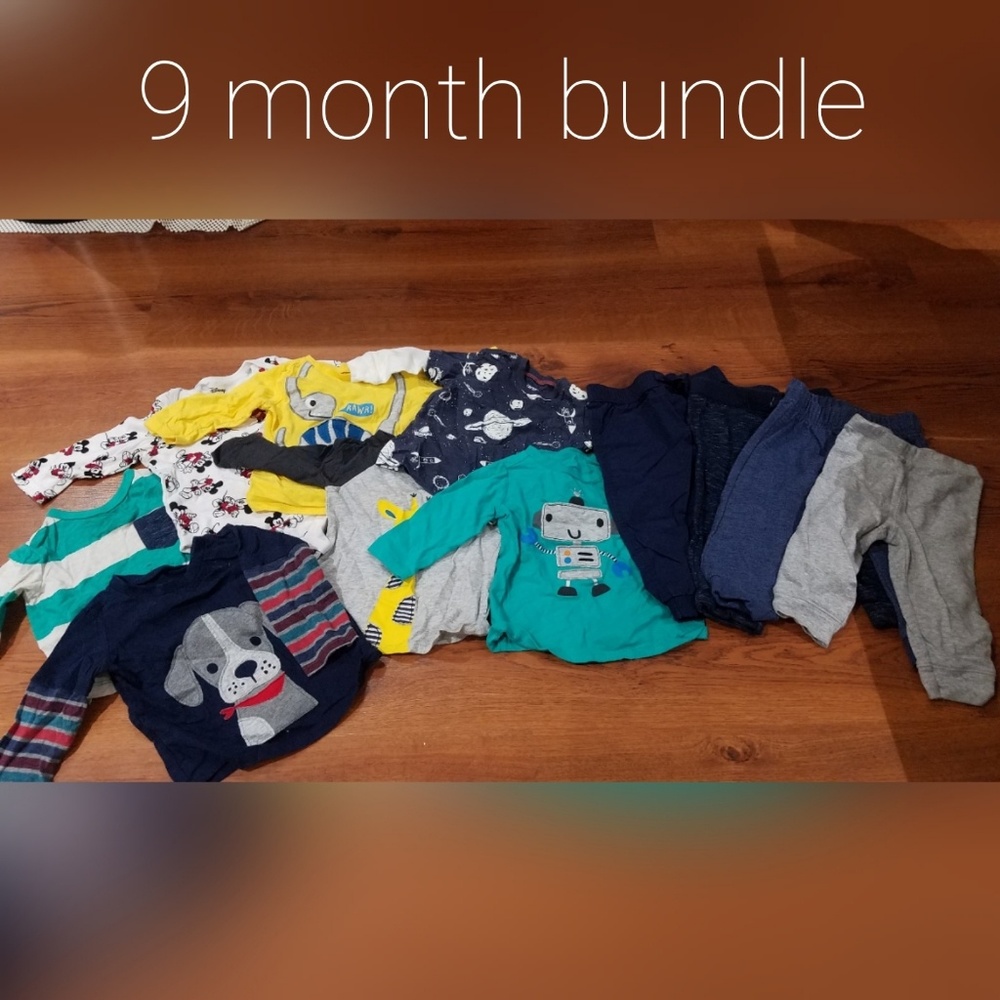 9 month long sleeve and pant bundle